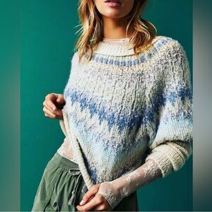 Free People Home for the Holidays Sweater | Tea Combo | Size XS